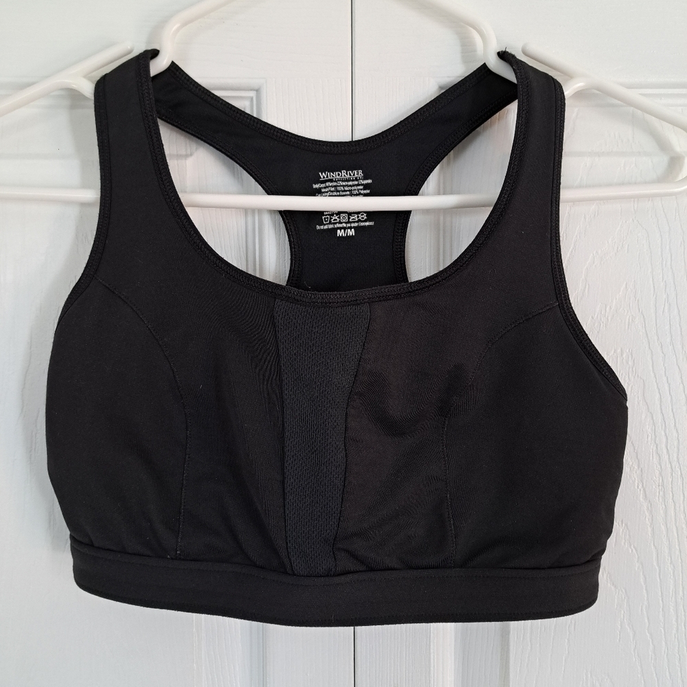 Sports Bra, Racerback, Black, Size Med, EUC, Windriver - Donating Soon!